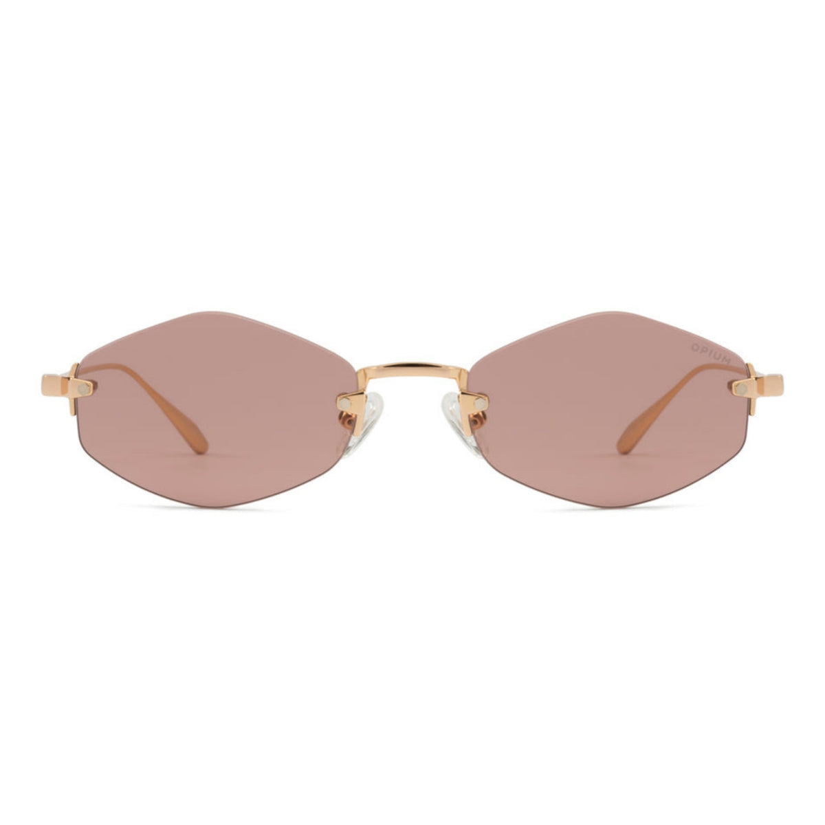 Opium OP10375 gold rimless sunglasses, metal frame
