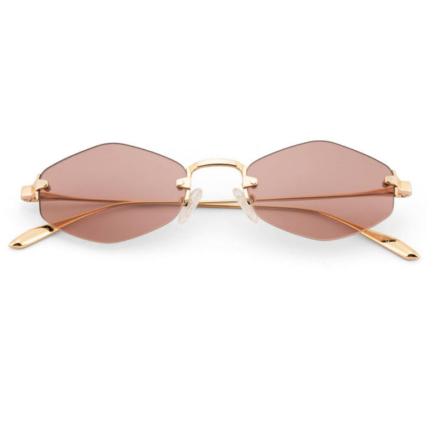 Opium OP10375 C05 Gold Rimless Sunglasses