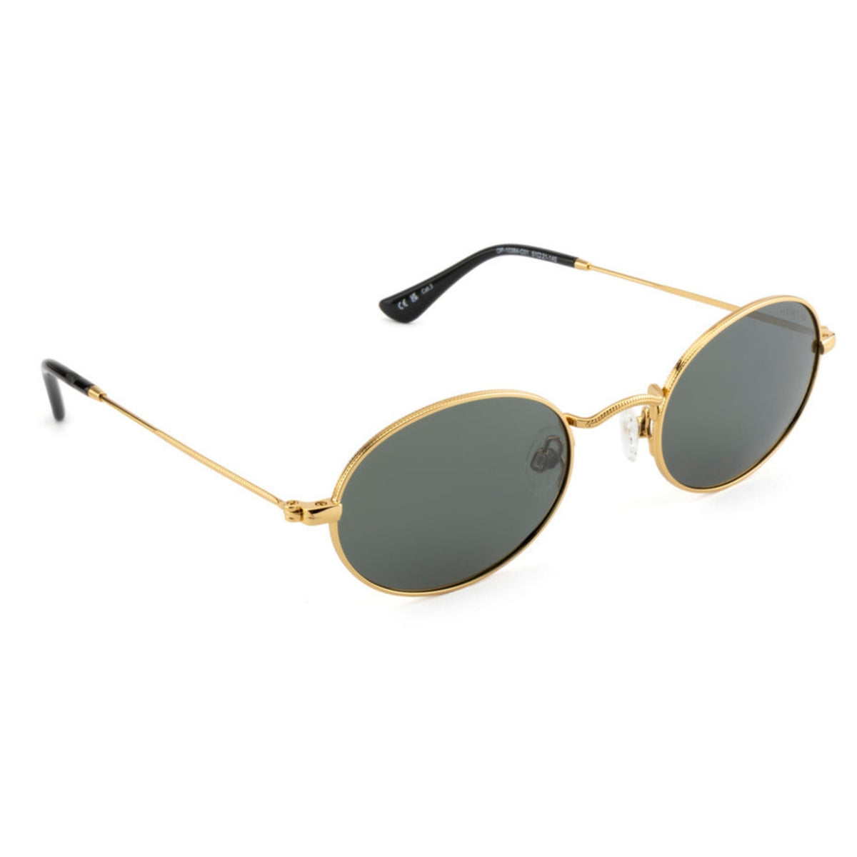 Opium OP10384 gold oval sunglasses with green lenses