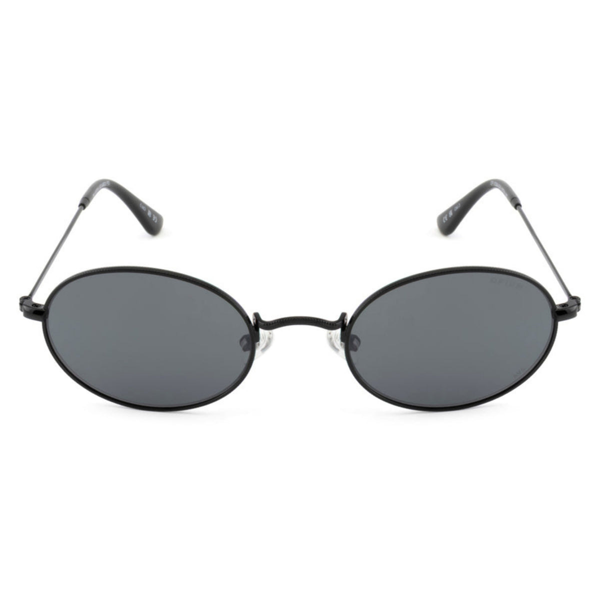 Opium OP10384 black oval sunglasses, full-rim metal frame