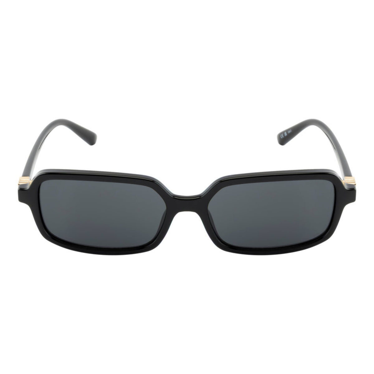 Opium OP10390 black rectangle sunglasses, full-rim plastic frame