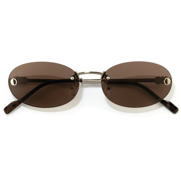 Opium OP10401 C02 Silver Rimless Sunglasses