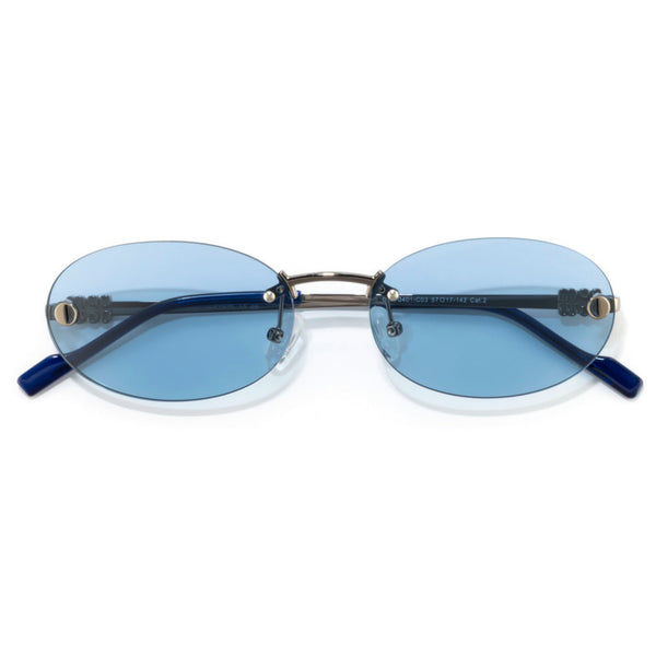 Opium OP10401 C03 Gunmetal Rimless Sunglasses