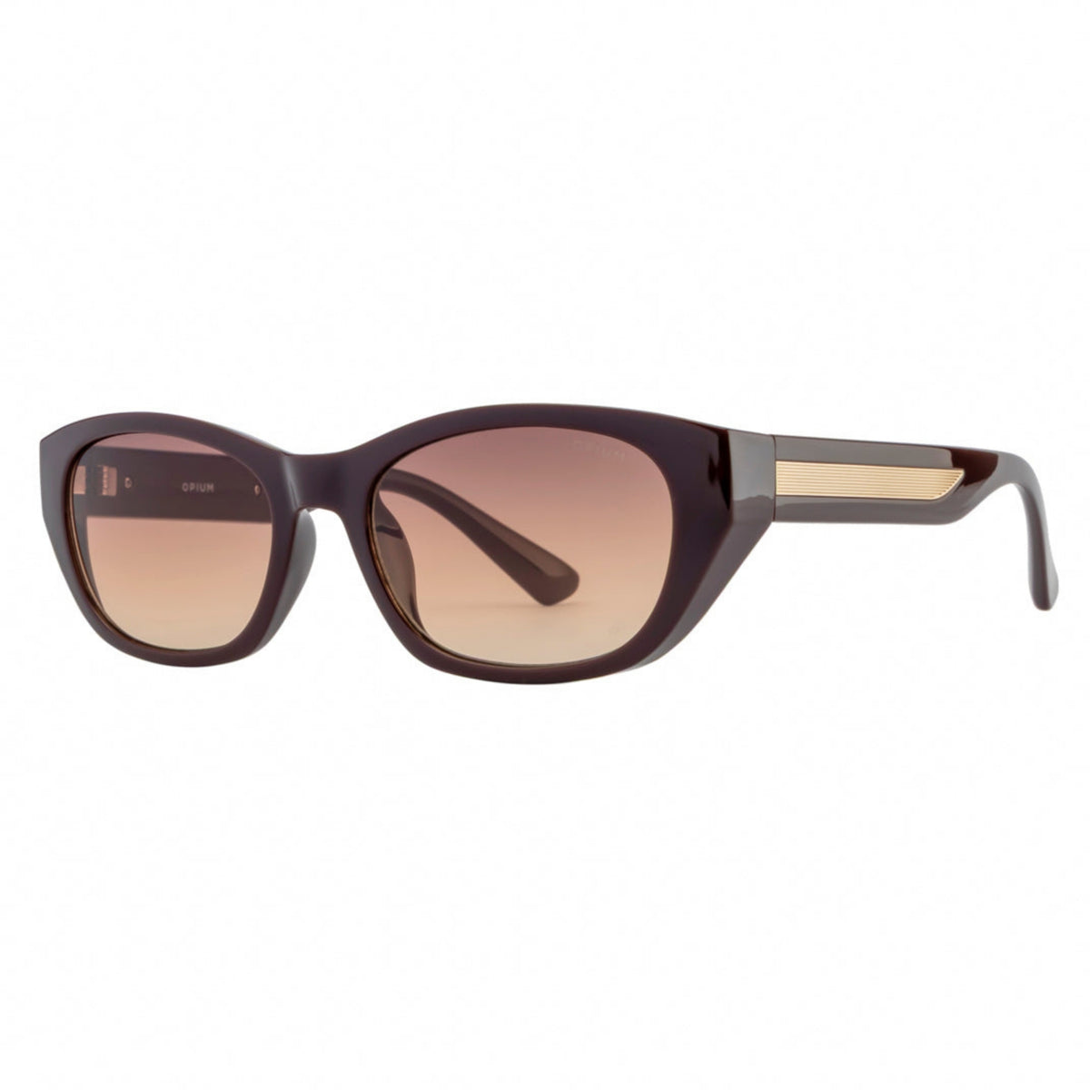 Opium OP10417 brown cat-eye sunglasses with brown lenses