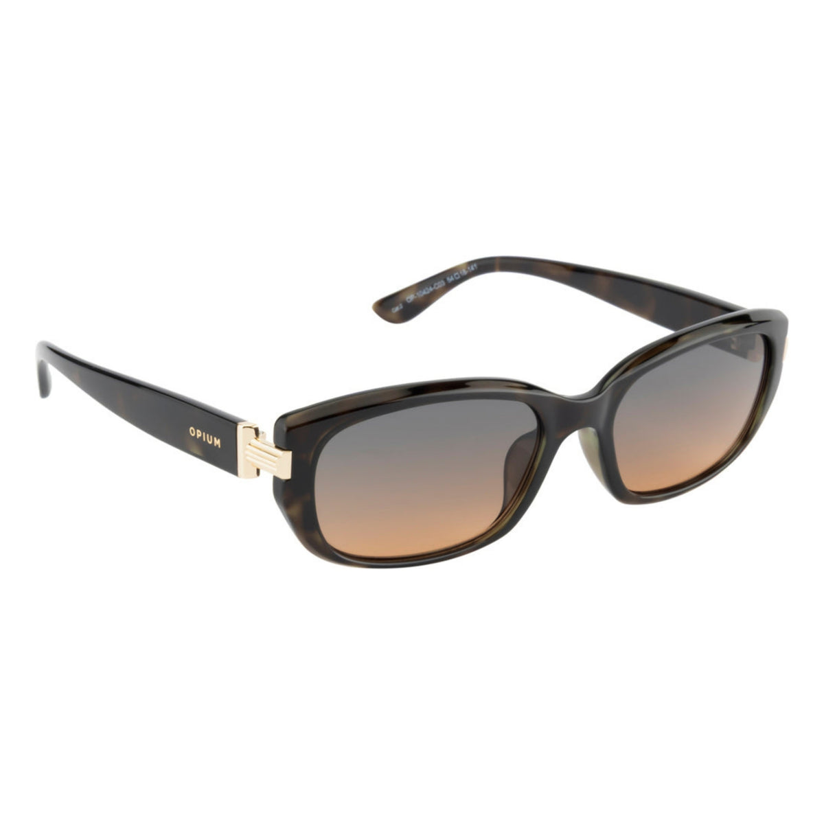 Opium OP10424 brown cat-eye sunglasses with brown lenses