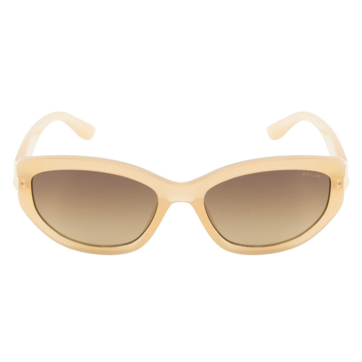 Opium OP10425 beige cat-eye sunglasses, full-rim plastic frame