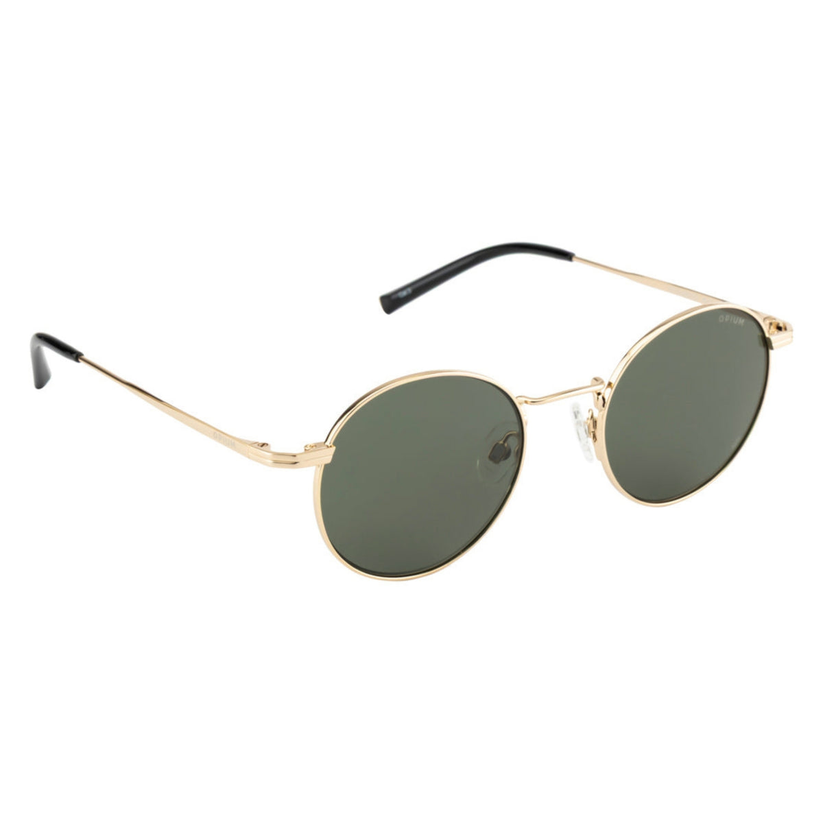 Opium OP10429 gold round sunglasses with green lenses