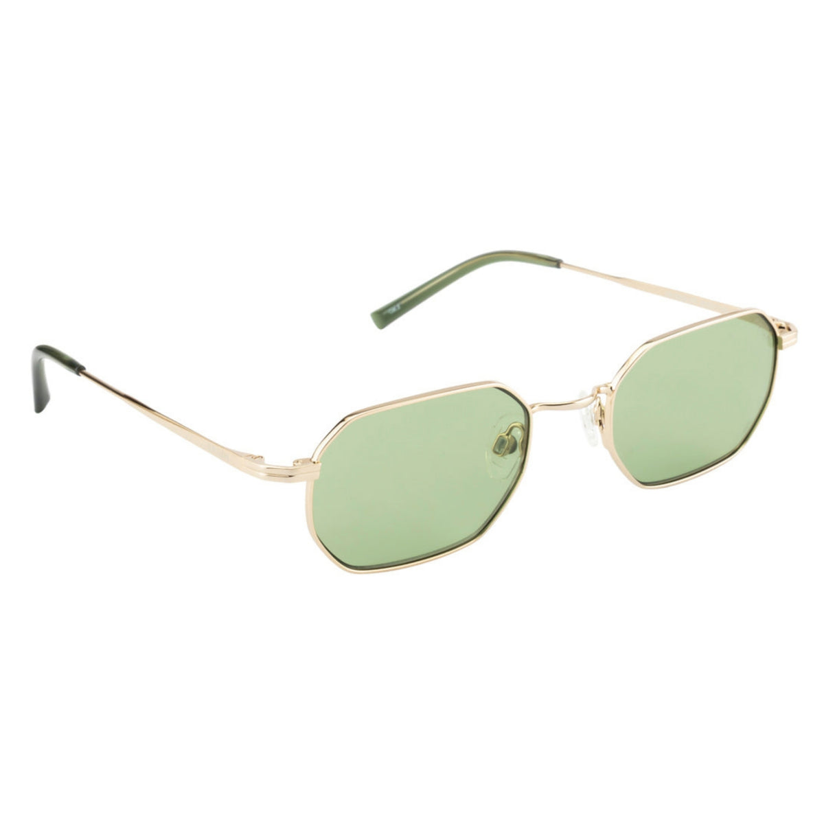 Opium OP10430 gold geometric sunglasses with green lenses