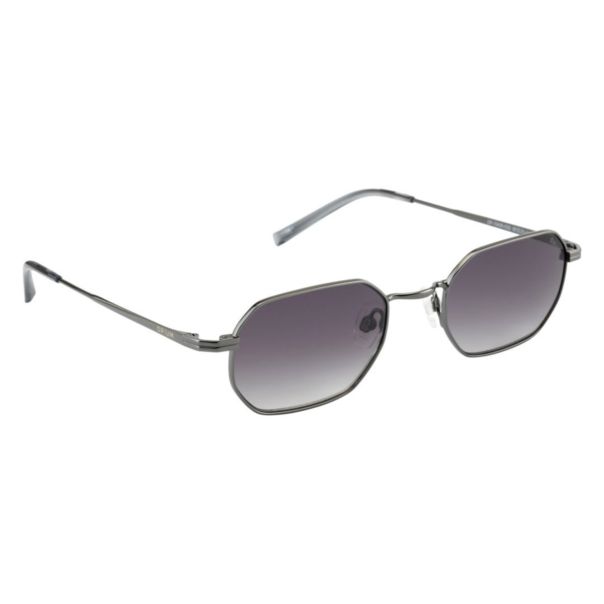 Opium OP10430 gunmetal geometric sunglasses with grey lenses