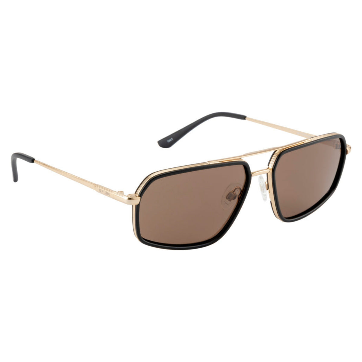 Opium OP10433 gold aviator sunglasses with brown lenses