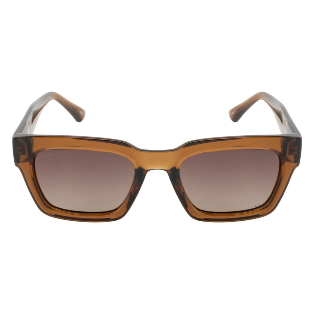 Opium OP10437 brown square sunglasses, full-rim plastic frame