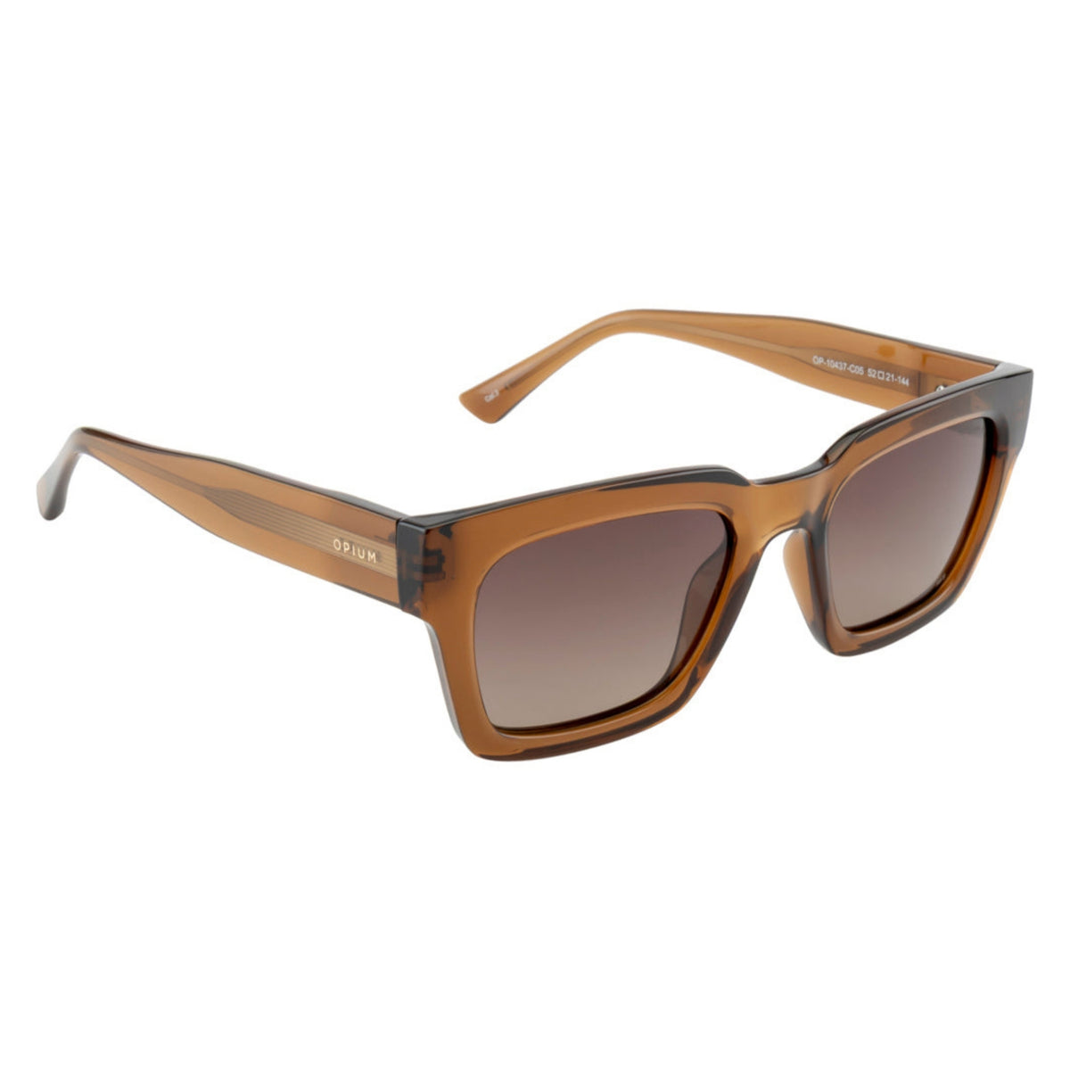 Opium OP10437 brown square sunglasses with brown lenses