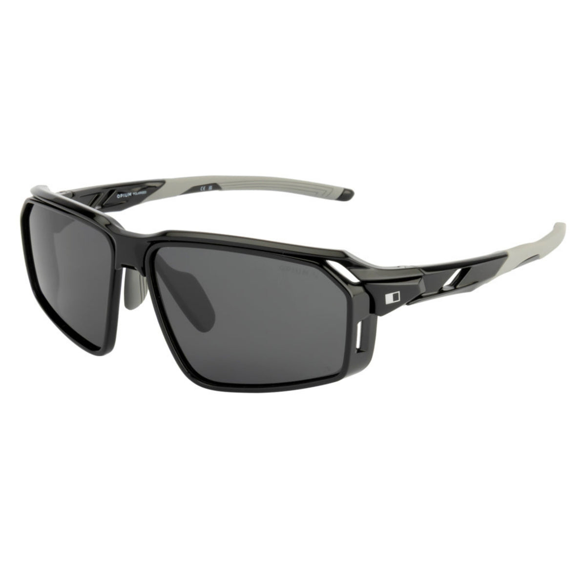 Opium OP10446 black sports sunglasses with grey lenses