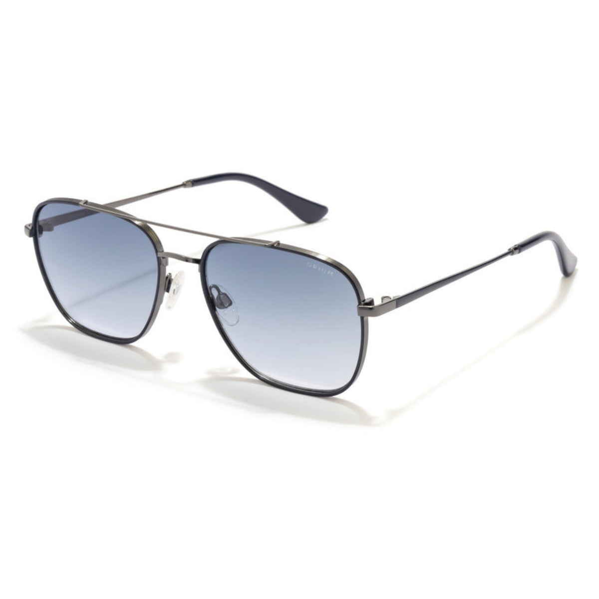 Opium OP2038 gunmetal aviator sunglasses with blue lenses