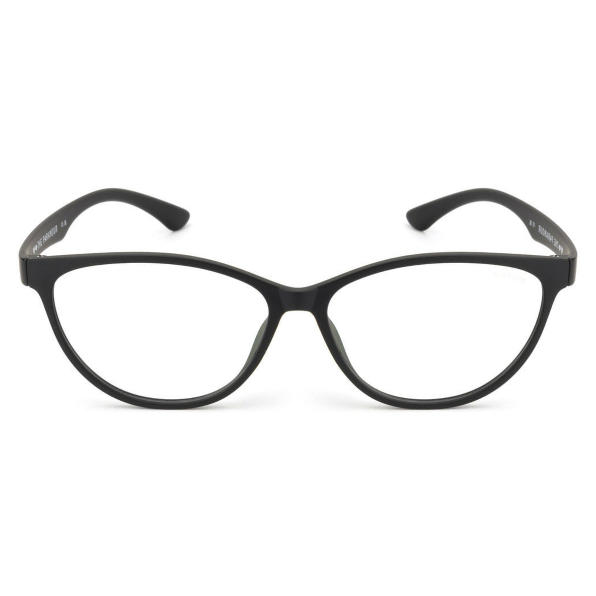 Opium OP2697 black cat-eye eyeglasses, full-rim lightweight frame