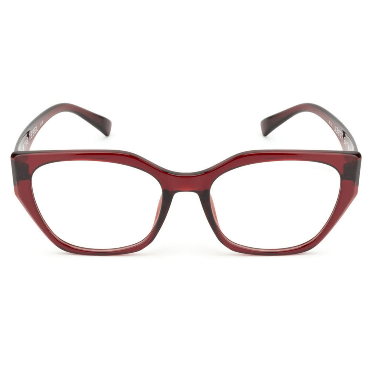 Opium OP2699 brown cat-eye eyeglasses, full-rim lightweight frame