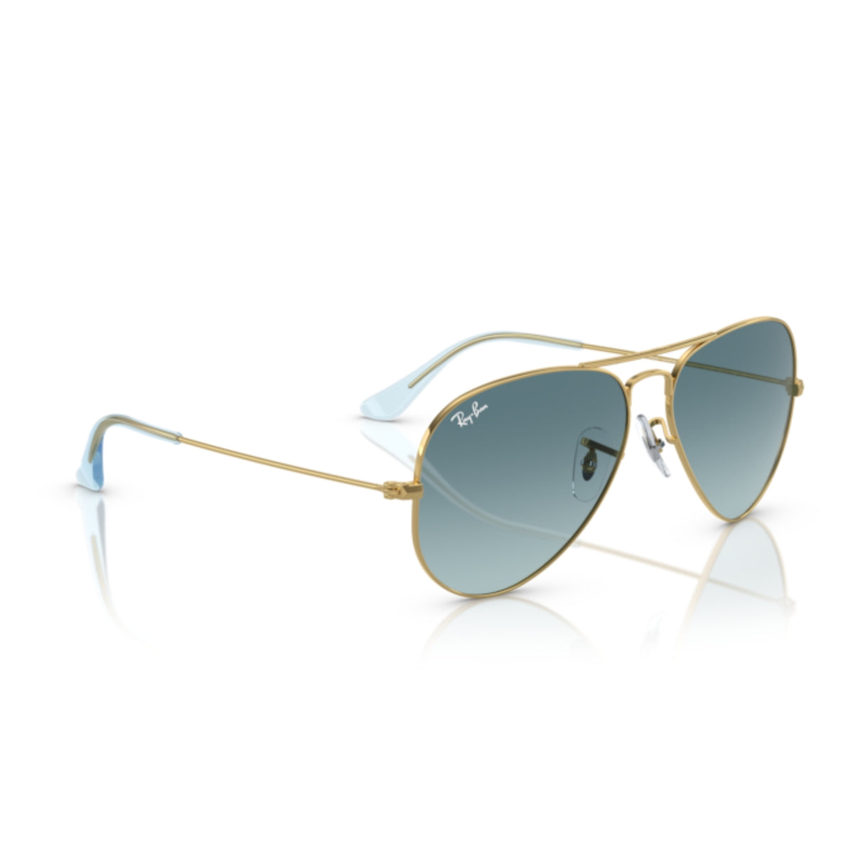 Ray-Ban Aviator Large Metal RB3025 gold sunglasses, angled view