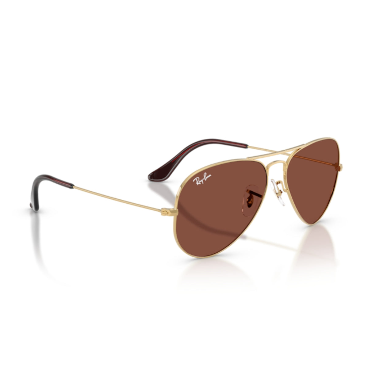 Ray-Ban Aviator Large Metal RB3025 arista gold sunglasses, angled view