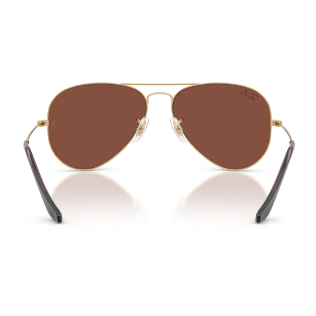 Ray-Ban Aviator Large Metal RB3025 arista gold sunglasses, back view of the frame and temples