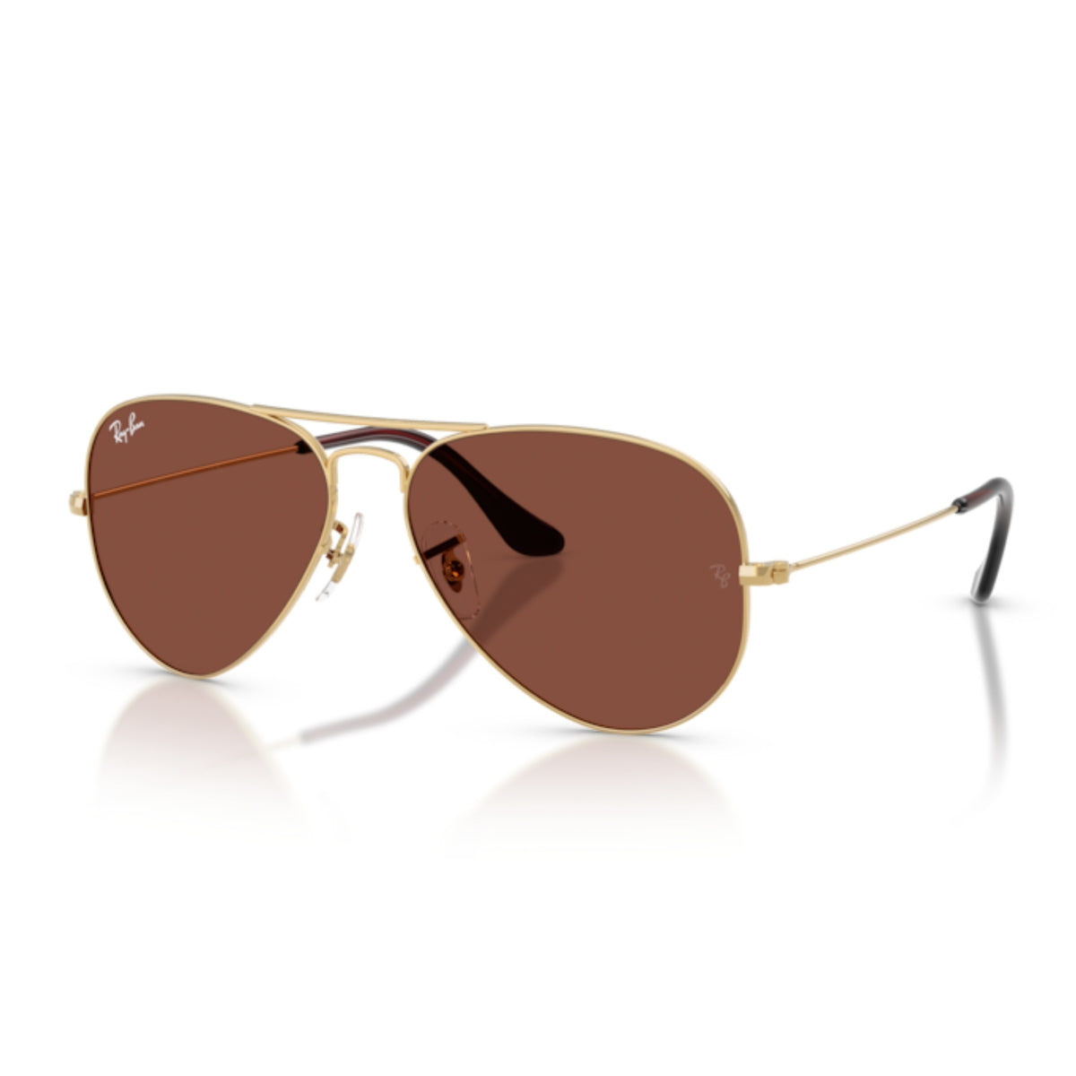Ray-Ban Aviator Large Metal RB3025 arista gold sunglasses with red lenses
