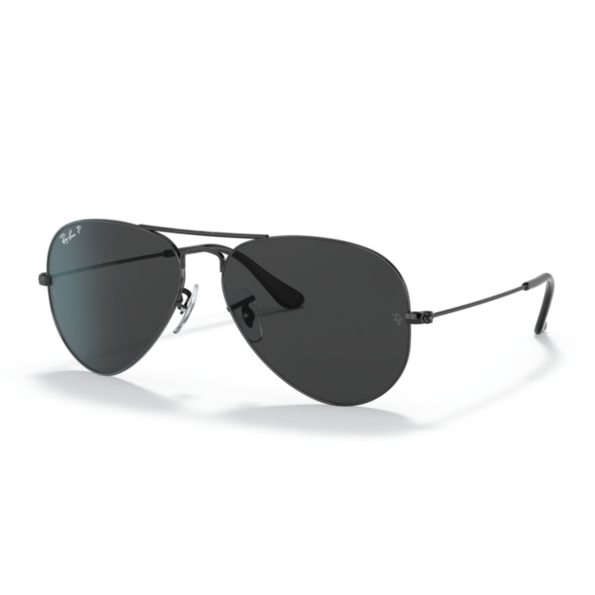 Ray-Ban Aviator Large Metal RB3025 black sunglasses with black lenses