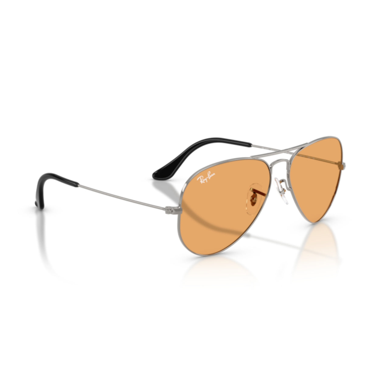 Ray-Ban Aviator Large Metal RB3025 gunmetal sunglasses, angled view