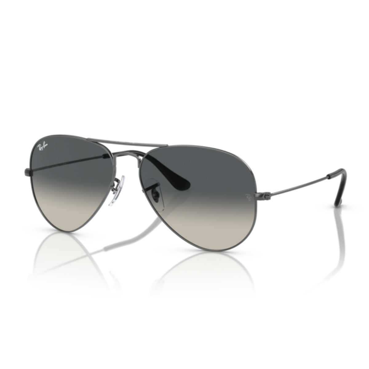 Ray-Ban Aviator Large Metal RB3025 gunmetal sunglasses with grey lenses