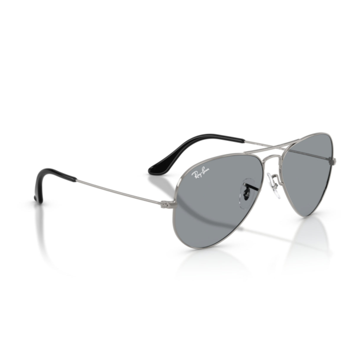 Ray-Ban Aviator Large Metal RB3025 gunmetal sunglasses, angled view