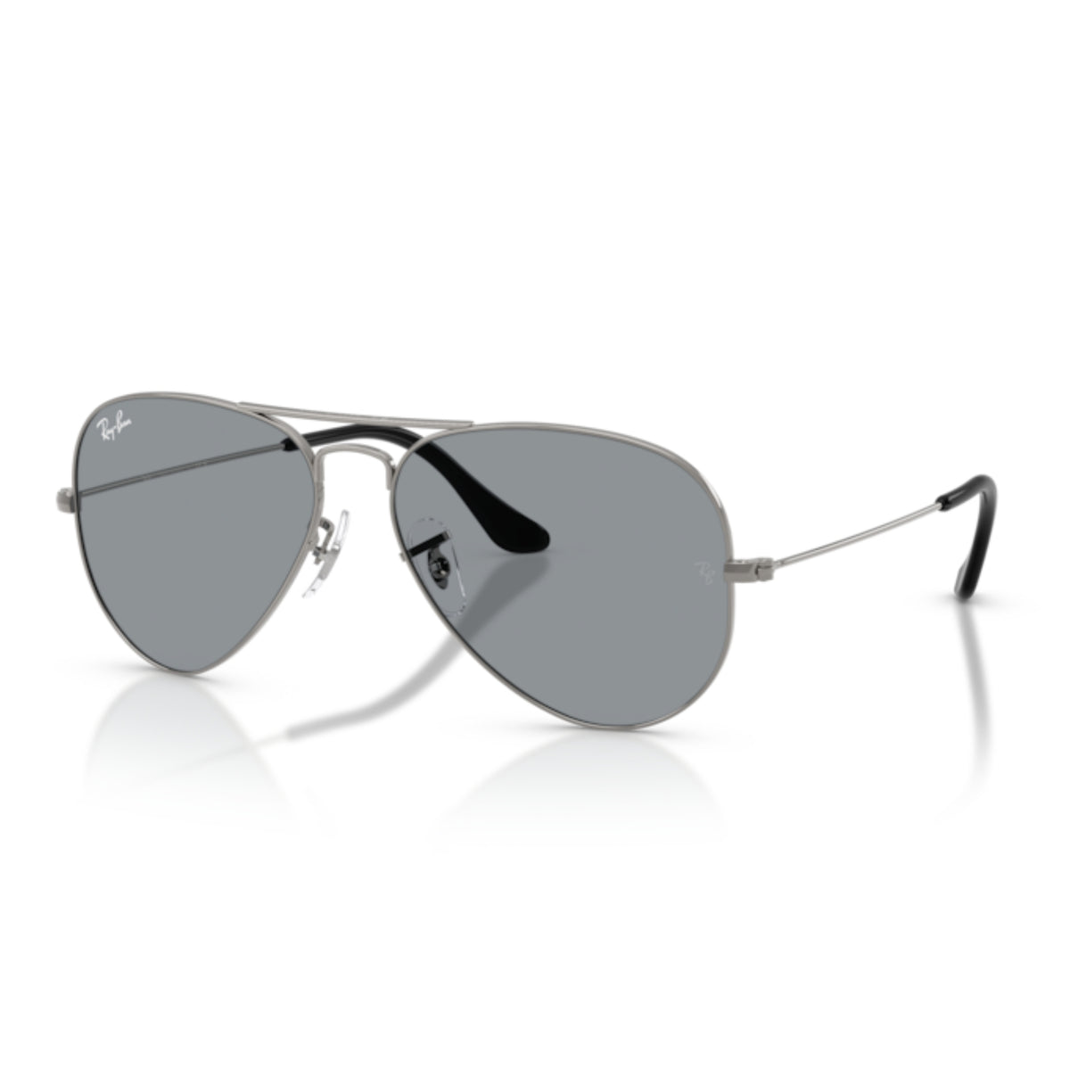 Ray-Ban Aviator Large Metal RB3025 gunmetal sunglasses with grey lenses