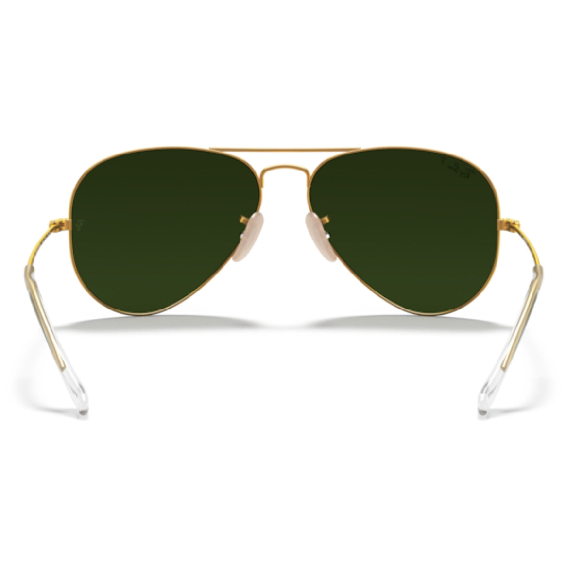 Ray-Ban Aviator Large Metal RB3025 gold sunglasses, back view of the frame and temples
