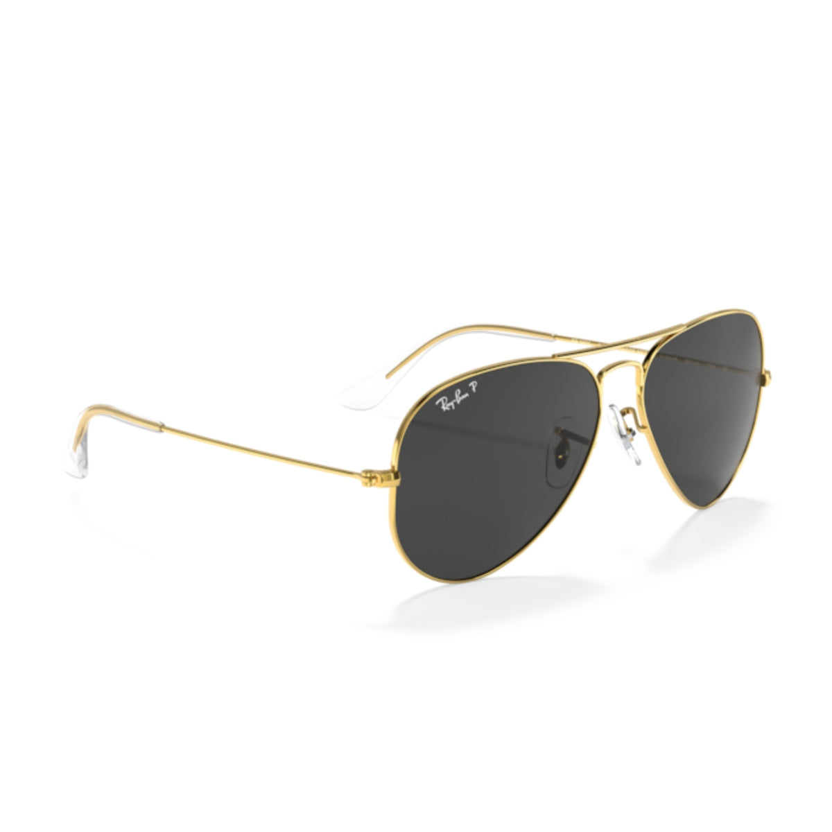 Ray-Ban Aviator Large Metal RB3025 gold sunglasses, angled view