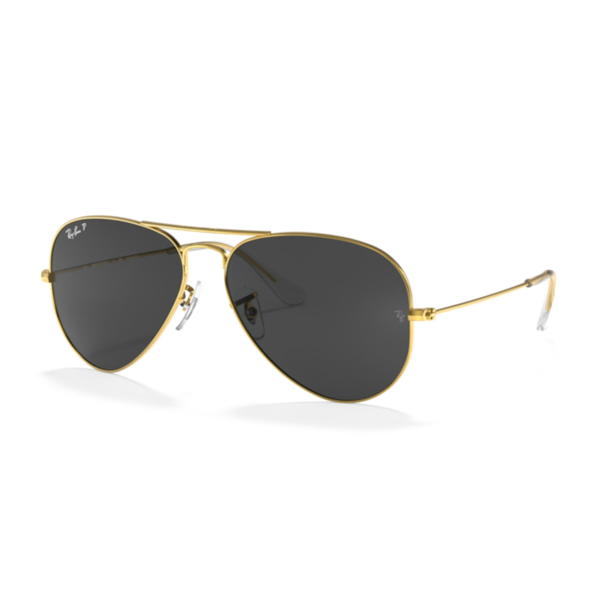 Ray-Ban Aviator Large Metal RB3025 gold sunglasses with black lenses