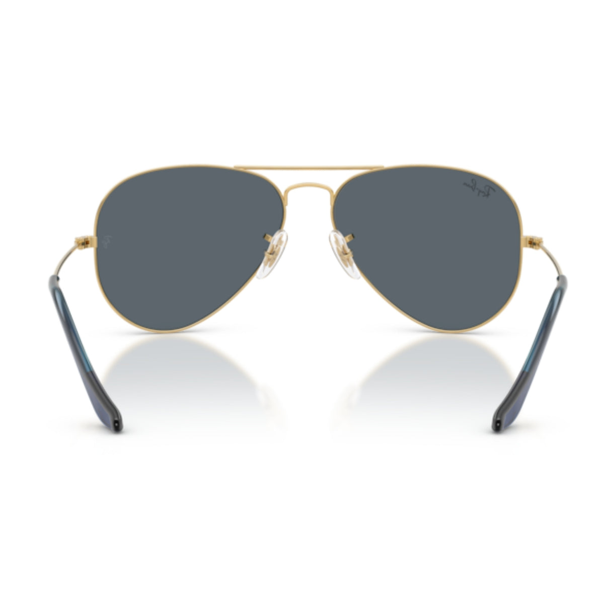 Ray-Ban Aviator Large Metal RB3025 arista gold sunglasses, back view of the frame and temples
