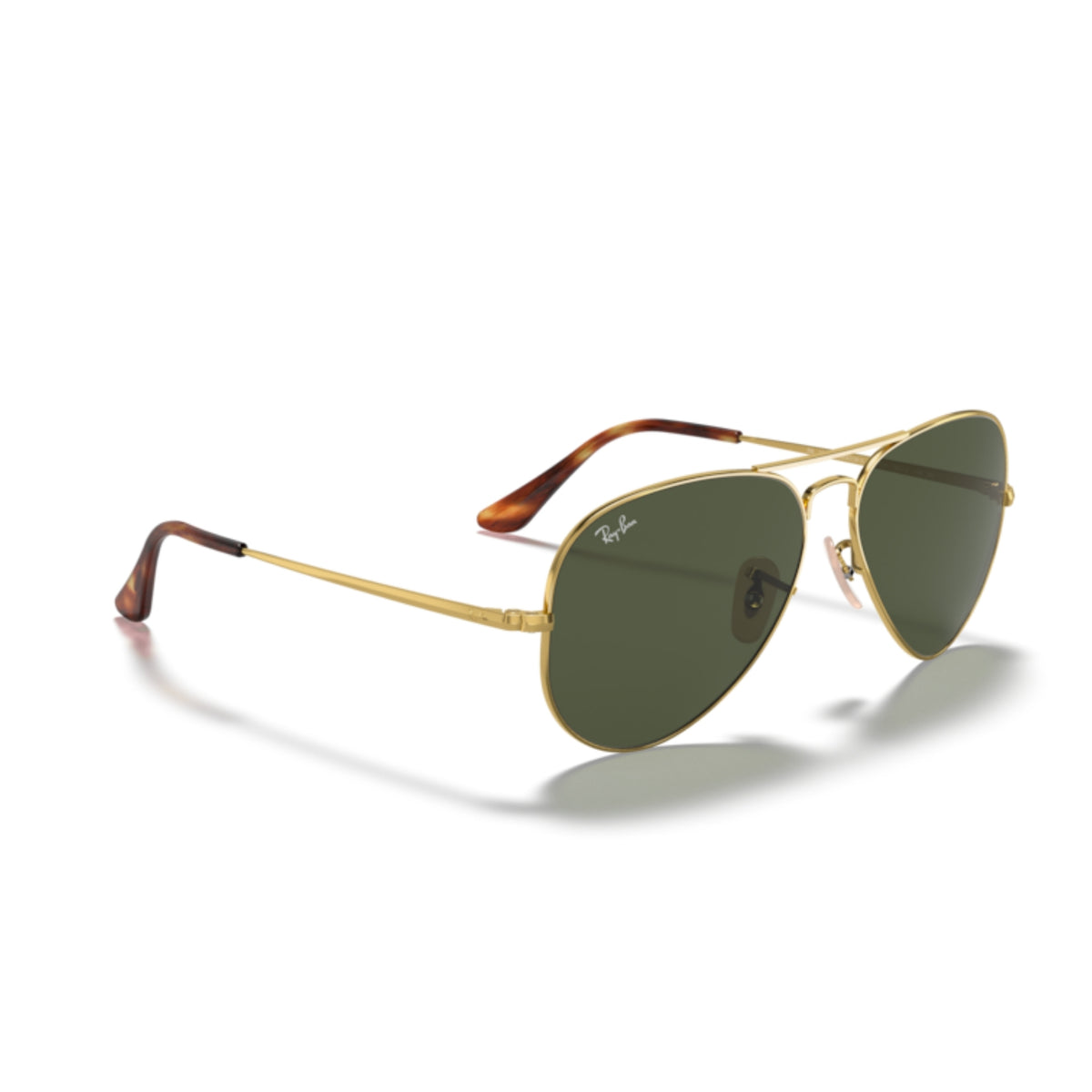 Ray-Ban Aviator Metal Ii RB3689 arista gold sunglasses, angled view