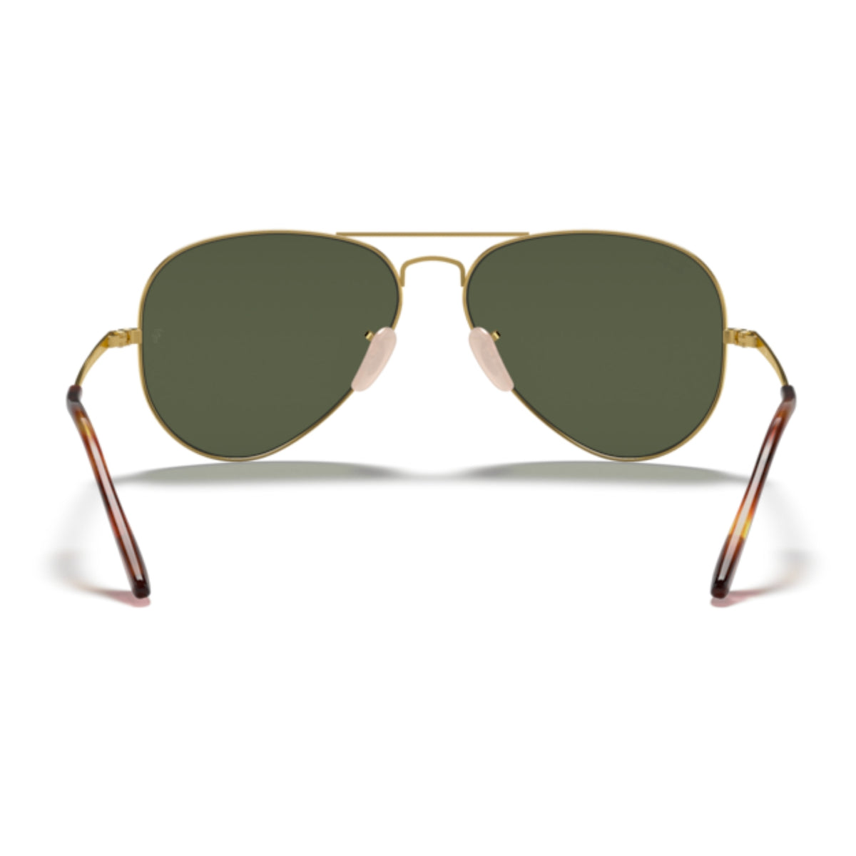 Ray-Ban Aviator Metal Ii RB3689 arista gold sunglasses, back view of the frame and temples