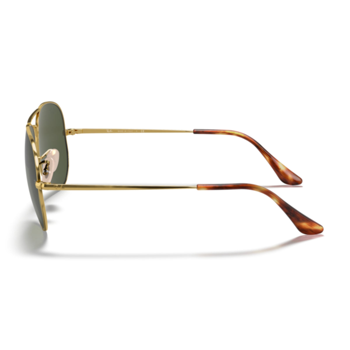 Ray-Ban Aviator Metal Ii RB3689 arista gold sunglasses, side view of the arista gold temple
