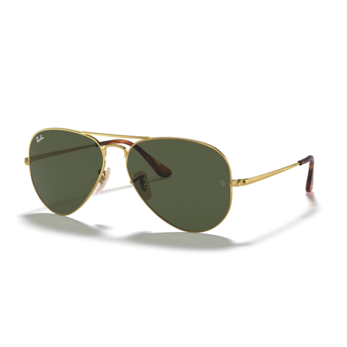 Ray-Ban Aviator Metal Ii RB3689 arista gold sunglasses with G-15 green lenses