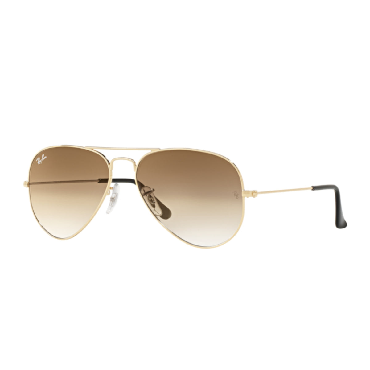Ray-Ban Aviator RB3025 arista gold sunglasses with clear lenses