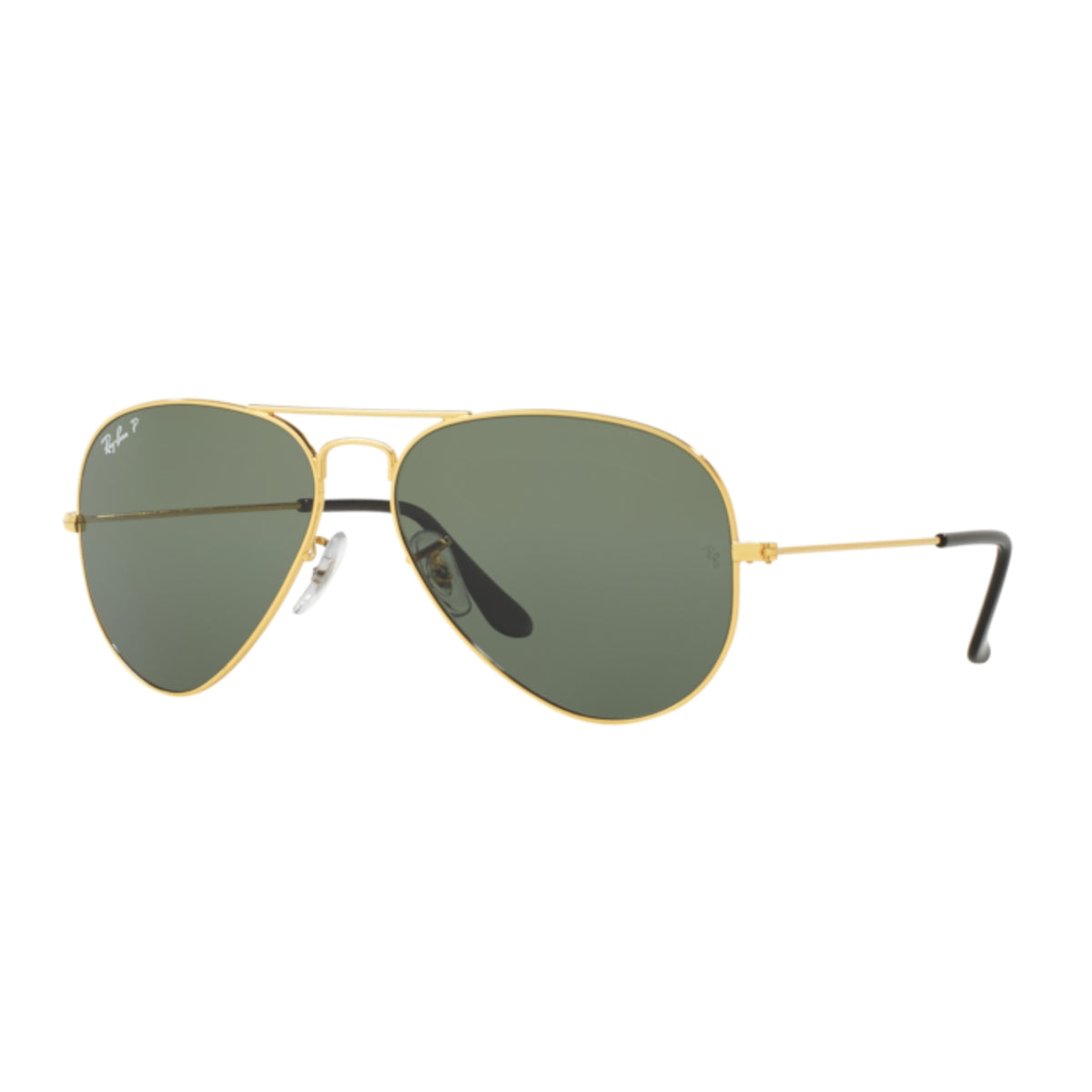 Ray-Ban Aviator RB3025 arista gold sunglasses with G-15 green lenses