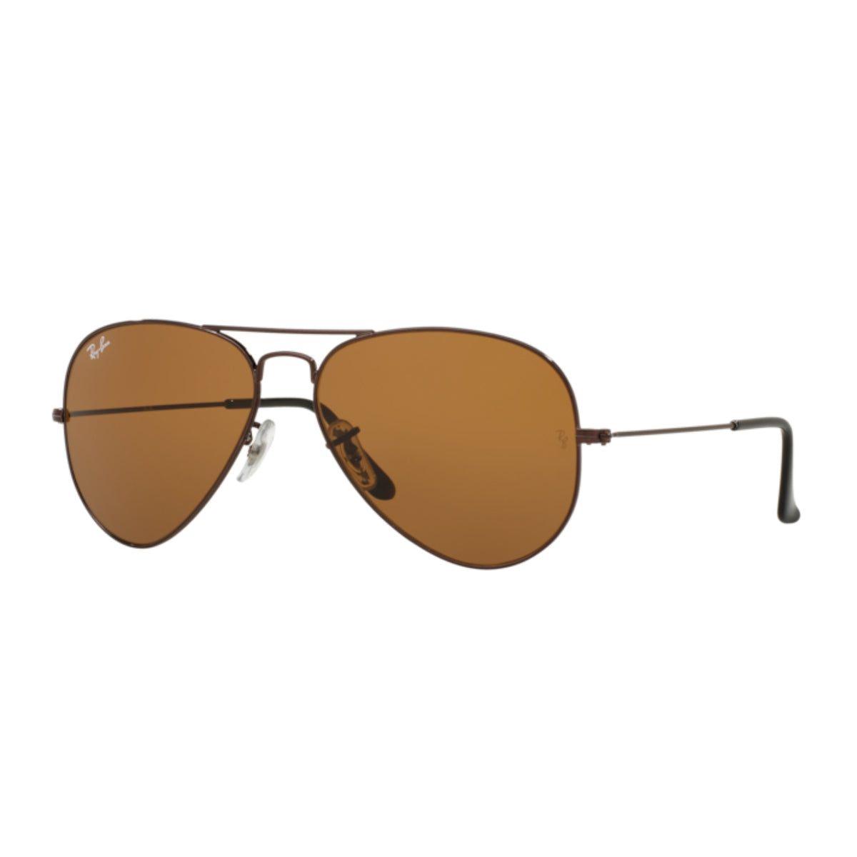 Ray-Ban Aviator RB3025 brown sunglasses with B-15 brown lenses