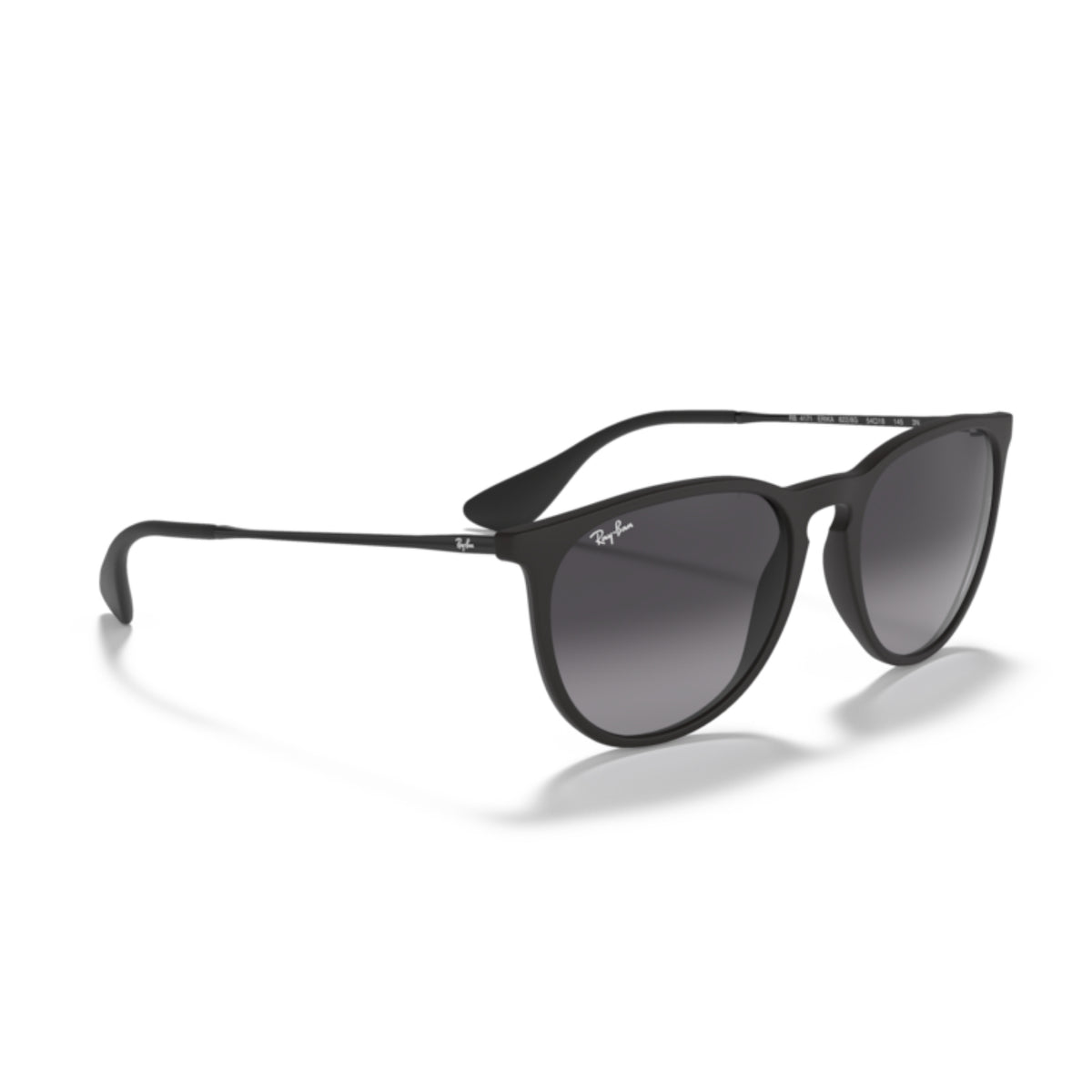 Ray-Ban Erika RB4171 rubber black sunglasses, angled view