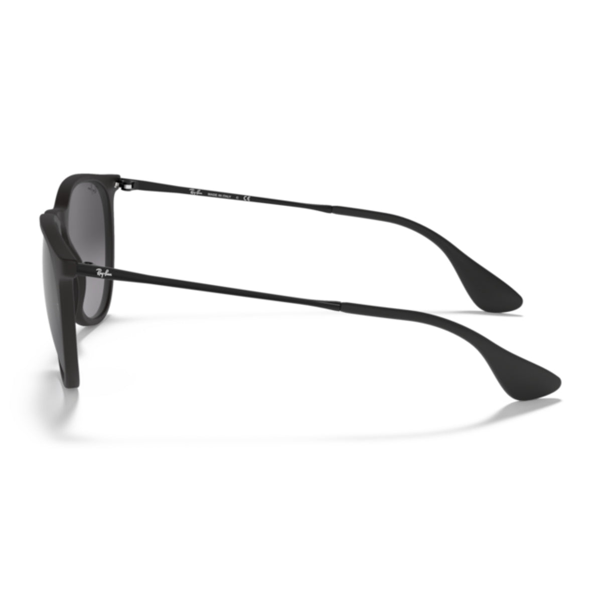 Ray-Ban Erika RB4171 rubber black sunglasses, side view of the temple