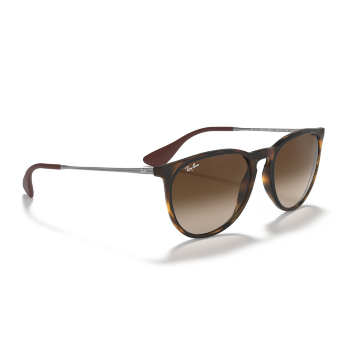 Ray-Ban Erika RB4171 rubber havana sunglasses, angled view