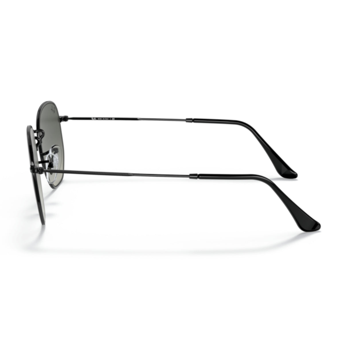 Ray-Ban Hexagonal RB3548 black sunglasses, side view of the temple