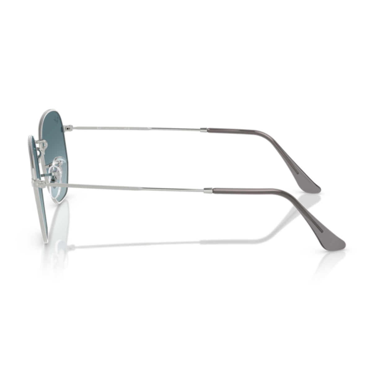 Ray-Ban Hexagonal RB3548N silver sunglasses, side view of the temple
