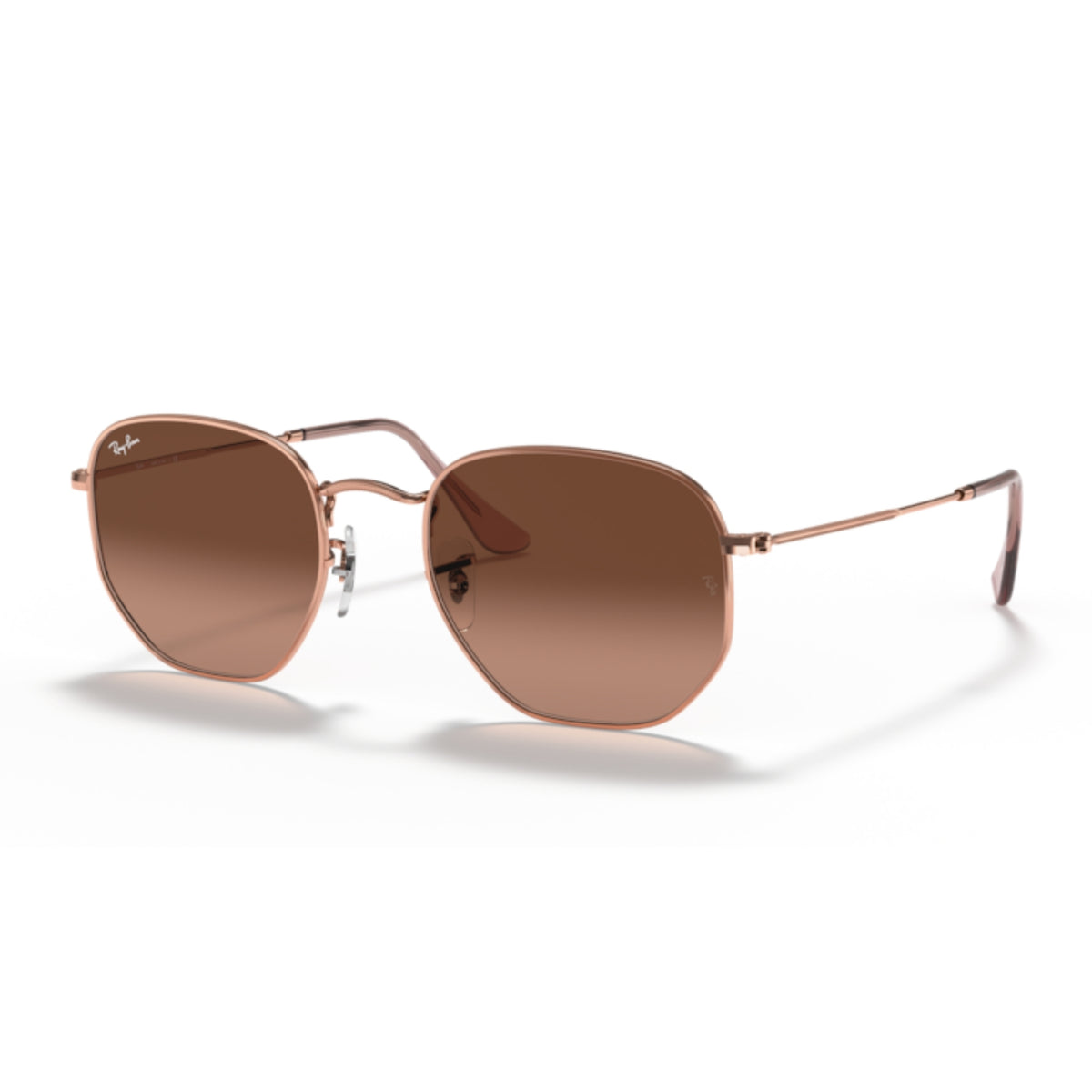 Ray-Ban Hexagonal RB3548N copper sunglasses with brown lenses