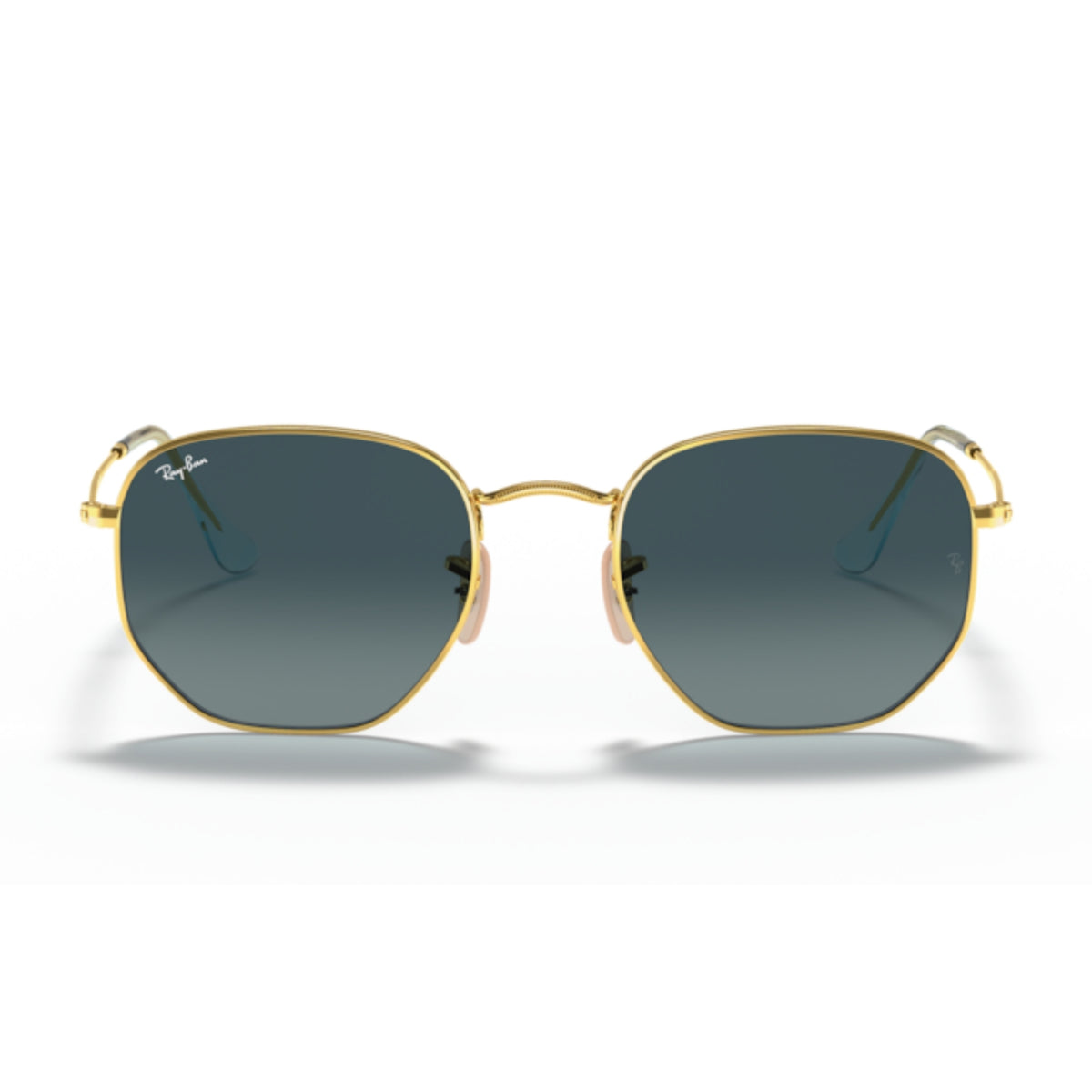 Ray-Ban Hexagonal RB3548N arista gold sunglasses, full-rim metal frame