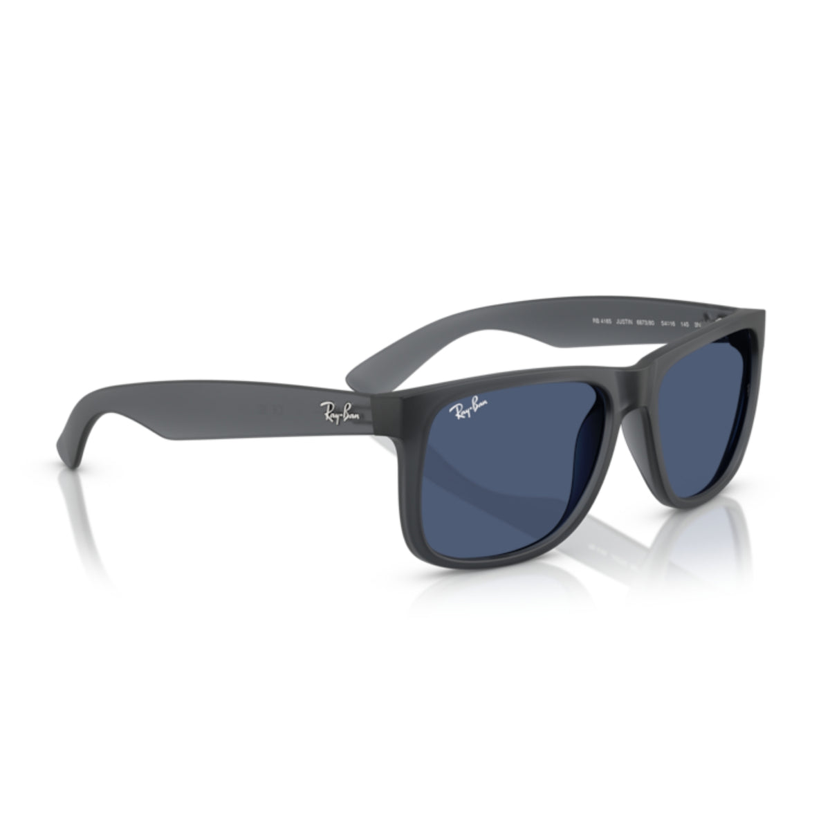 Ray-Ban Justin RB4165 opal grey sunglasses, angled view