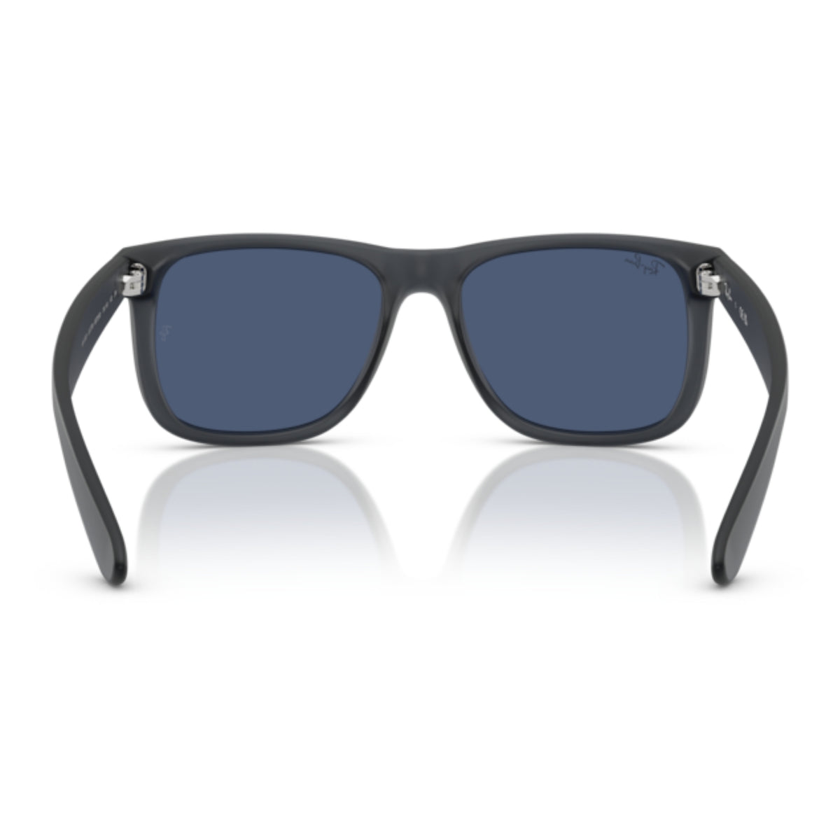 Ray-Ban Justin RB4165 opal grey sunglasses, back view of the frame and temples