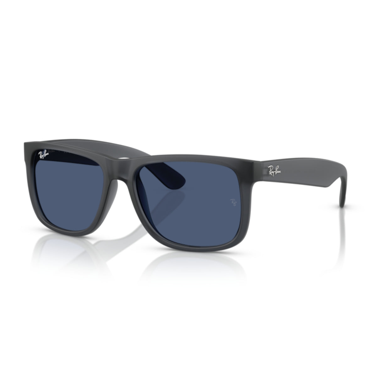 Ray-Ban Justin RB4165 opal grey sunglasses with dark blue lenses